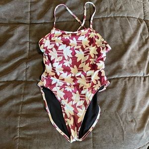 Maroon Jolyn Tie-Back Practice Suit